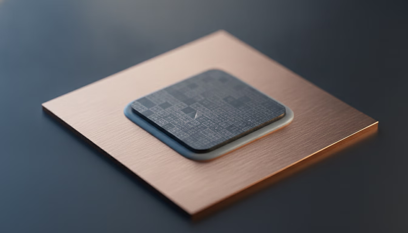 A silicon die bonded onto a lead-frame paddle